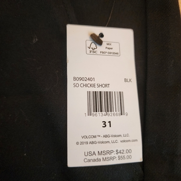 NWT Volcom So Chickie Chino Shorts - Picture 4 of 8